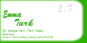 emma turk business card