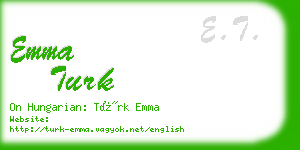 emma turk business card